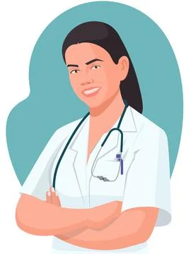 Lady Doctor Stock Illustration