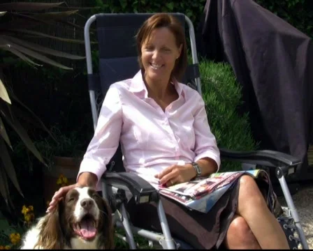 Lady with dog Stock Footage 70399