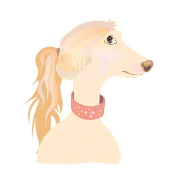 A lady dog Stock Illustration