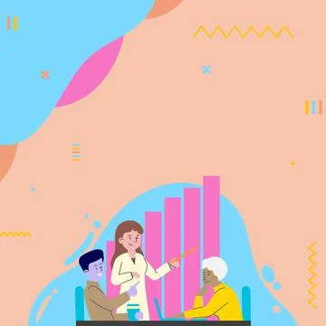 Lady Drawing Explaining To Her Teammate Process Steps. Woman Showing Her Stock Illustration