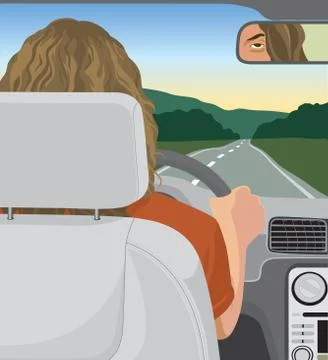 Lady Driver Stock Illustration