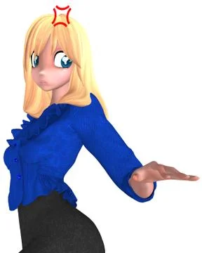 A lady is embarrassed Stock Illustration