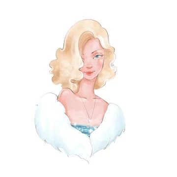 Lady in evening dress Stock-Illustration