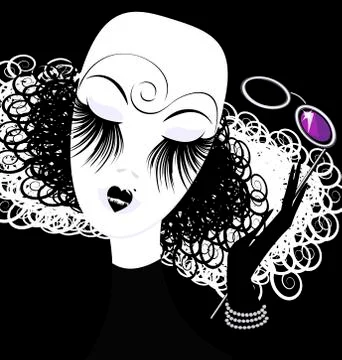 Lady with eyeglasses Stock Illustration
