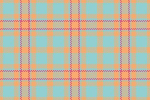 Lady fabric pattern check, comfortable vector plaid tartan. Outline texture.. Stock Illustration