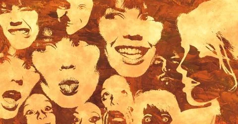 Lady Faces Stock Illustration