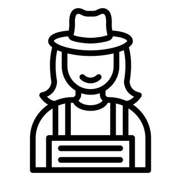 Lady Farmer Vector Icon Design Illustration Stock Illustration
