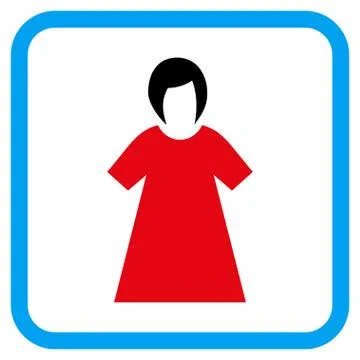 Lady Figure Vector Icon in a Frame Stock Illustration