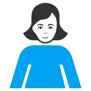 Lady Flat Icon Stock Illustration