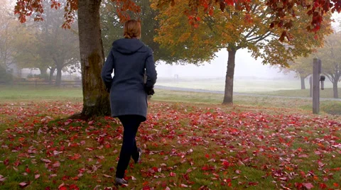 Lady in the fog 3 Stock Footage 31867956