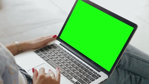 Lady Freelancer Using Laptop Working Online From Home Sitting On Sofa Indoor. Stock Footage 132784456