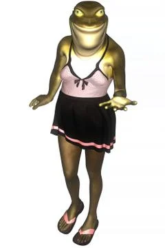 Lady Frog 스톡 일러스트