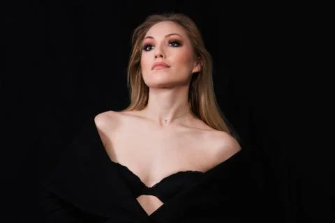 Lady with glamour posing in studio Stock Photos