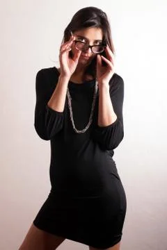 Lady with glasses Stock Photos