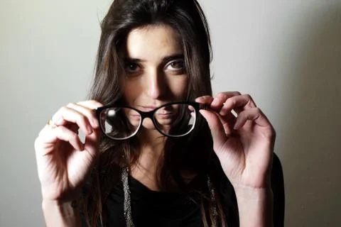 Lady with glasses Stock Photos