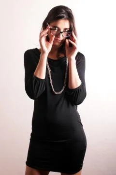 Lady with glasses Stock Photos