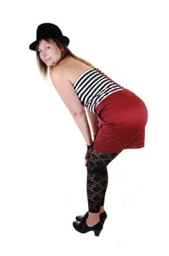 Lady with hat. Foto stock