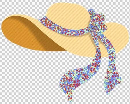 Lady hat sun protection Stock Illustration