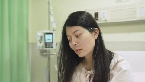 Lady having a miscarriage is staring Stock Footage 134105835