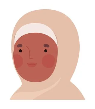 Lady with hijab Stock Illustration