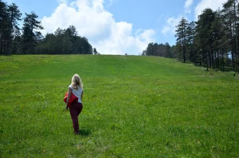 Lady hiking Stock Photos