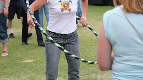 Lady Hula Hooping Stock Footage 8923905