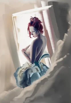 Lady Illustrazione stock