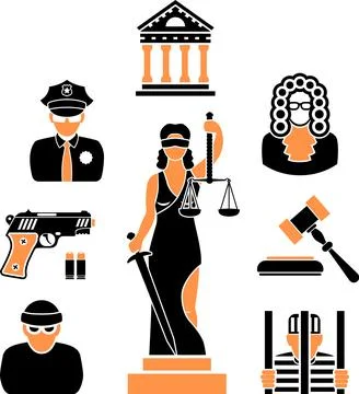 Lady Justice Concept Stock Illustration