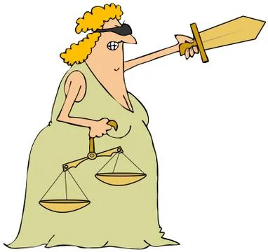 Lady Justice Stock Illustration