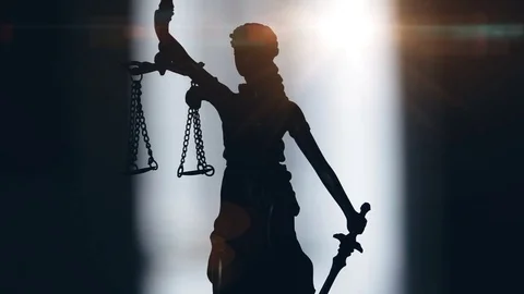 Lady Justice Statue Stock Footage