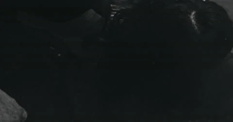 Lady lying underwater, Dramatic concept, filmed on cinematic camera, black and Stock Footage 143893817