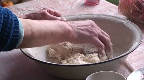 Lady making dumplings (1) Stock Footage 22946515