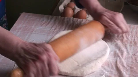 Lady making dumplings (10) Stock Footage 22957477