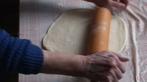 Lady making dumplings (11) Stock Footage 22950574