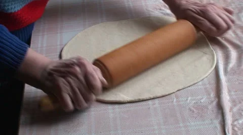 Lady making dumplings (12) Stock Footage 22950968