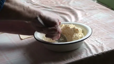 Lady making dumplings (16) Stock Footage 22953081
