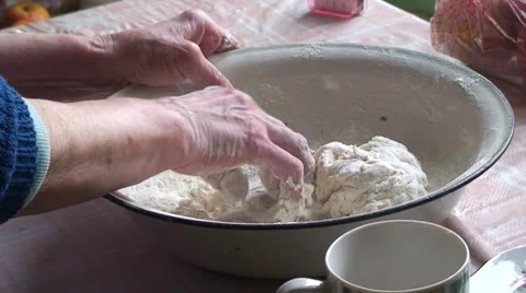 Lady making dumplings (2) Stock Footage 22946827