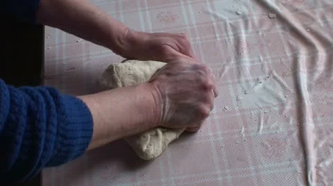 Lady making dumplings (6) Stock Footage 22949372