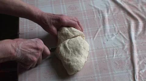 Lady making dumplings (7) Stock Footage 22948754