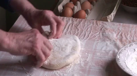 Lady making dumplings (8) Stock Footage 22957474