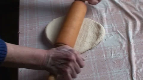 Lady making dumplings (9) Stock Footage 22949759