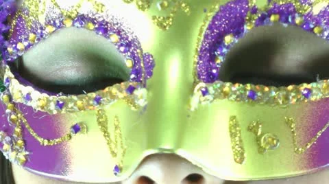 Lady in mask HD Stock Footage