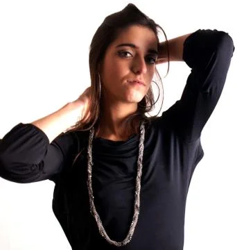 Lady with necklace Stock Photos