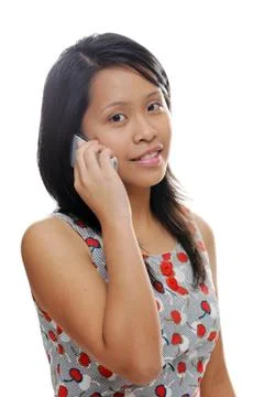 Lady on phone Stock Photos