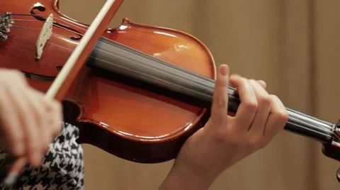 Lady Playing Violin Stock Footage 59984051