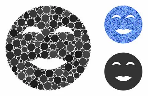 Lady Pleasure Smiley Composition Icon of Round Dots Illustrazione stock
