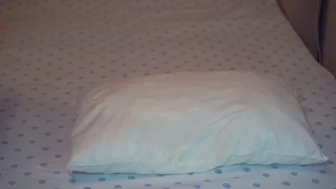 Lady put the pillowcase Stock Footage 85281222