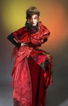 Lady in red. Stock Photos