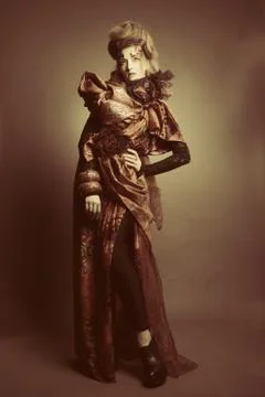 Lady in red. Stock Photos