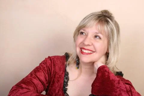 Lady in Red Stock Photos